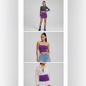 Nikki Babie Purple 3-in-1 Multifunctional Skirt, Top, or Layering Piece Sz Large